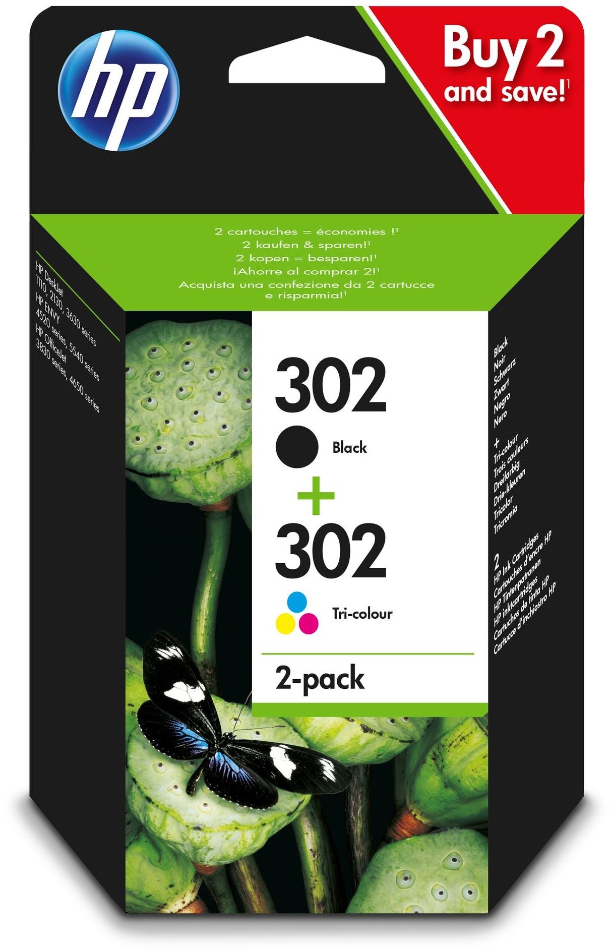 HP X4D37AE č. 302 combo pack čierna a farebná