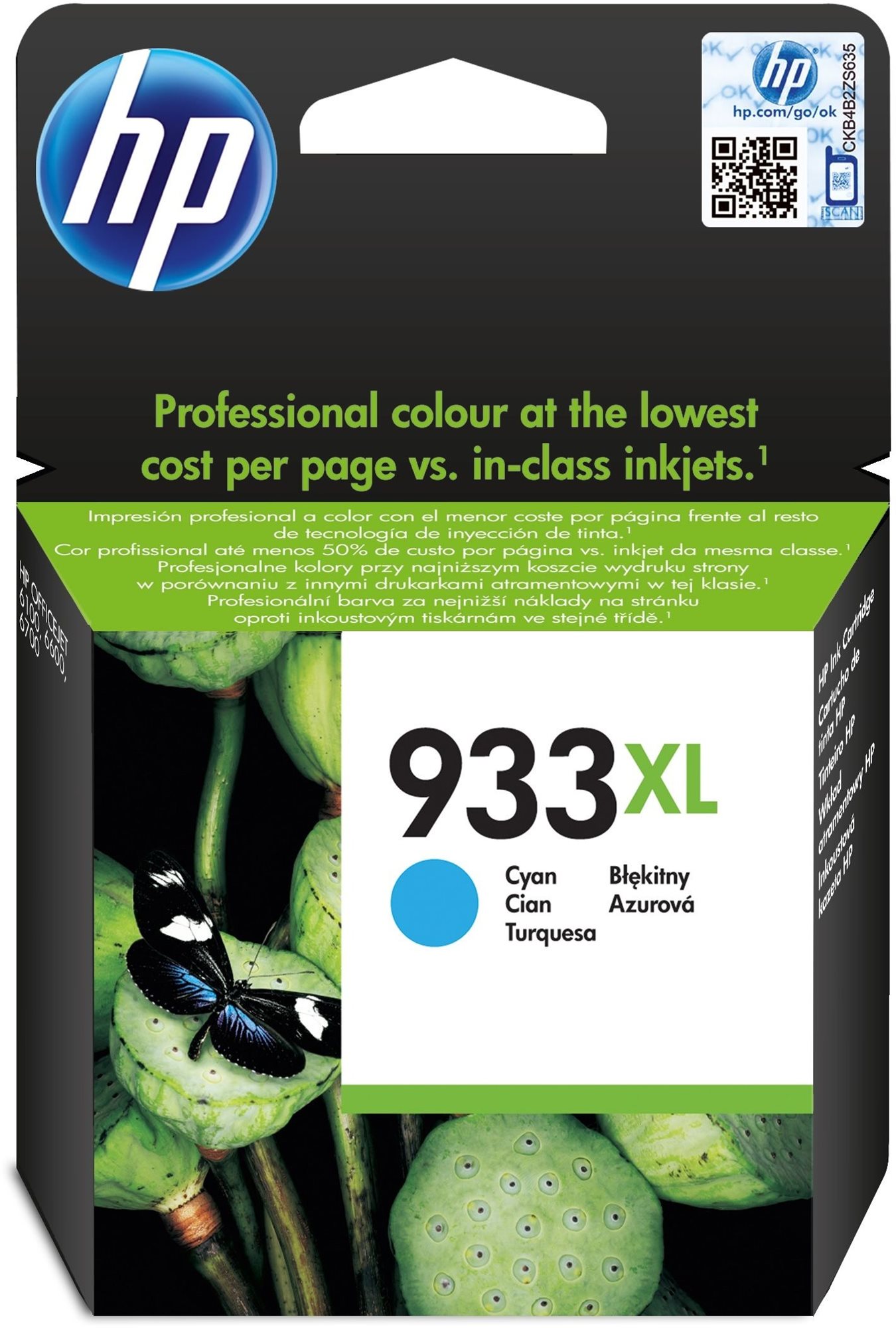 HP CN054AE č. 933XL azúrová