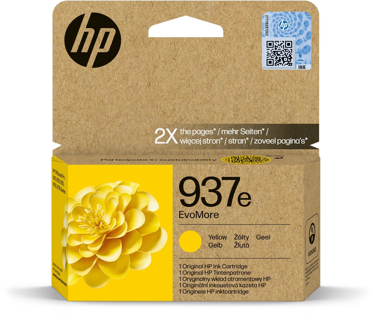 HP 4S6W8NE č. 937 XL EvoMore žltá
