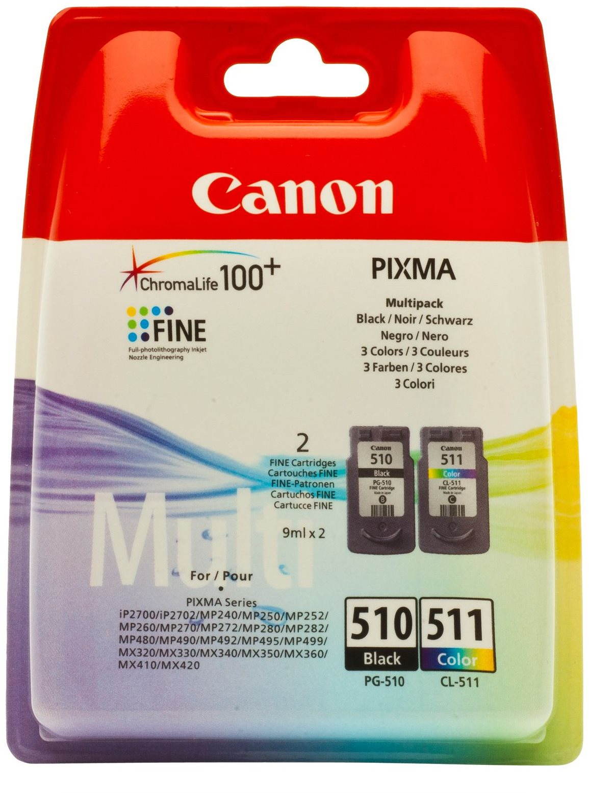 Canon PG-510 + CL-511 multipack čierna, farebná