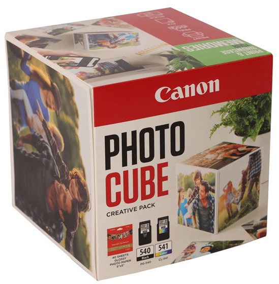 Canon PG-540 + CL-541 multipack + fotopapier PP-201 40 ks Photo Cube