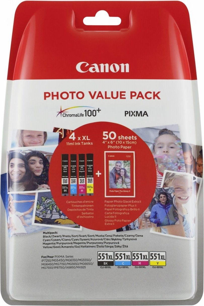 Canon XL CLI-551 C/M/Y/BK PHOTO VALUE Multi Pack