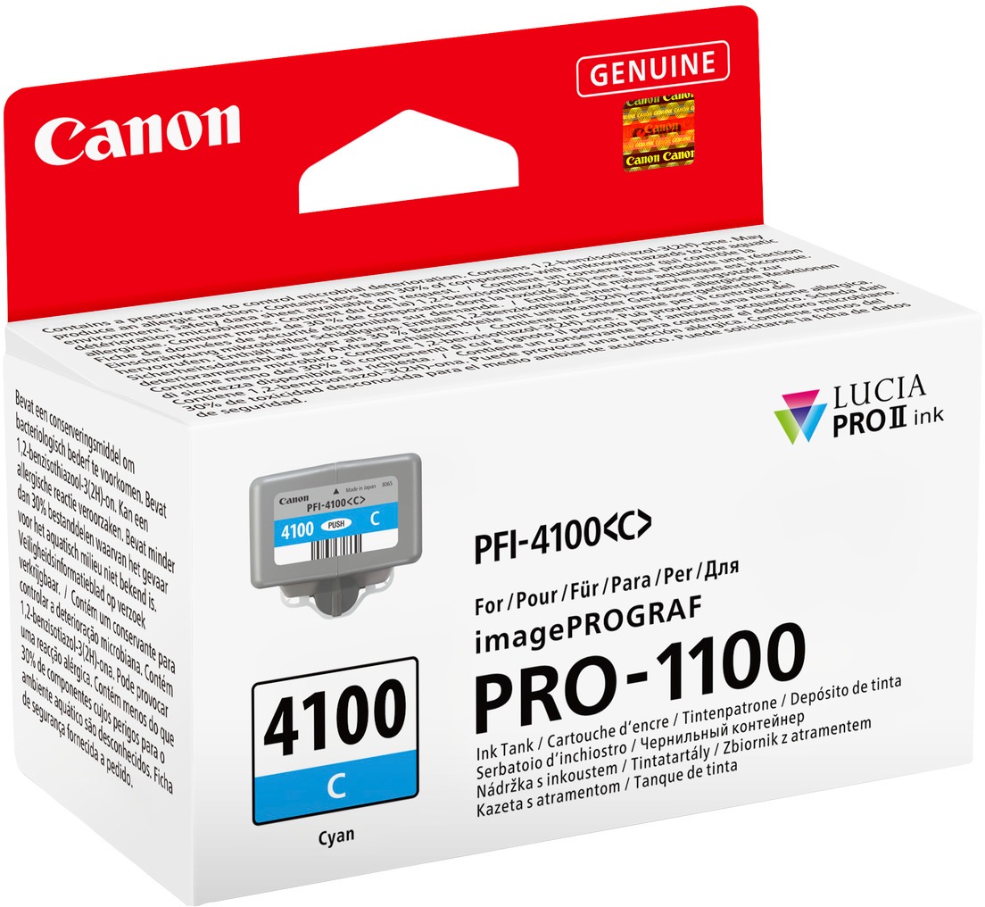 Canon PFI-4100C azúrová