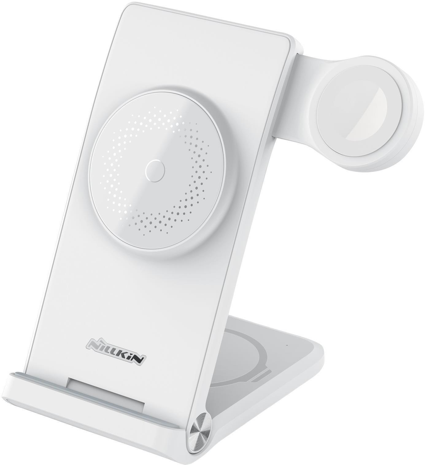 Nillkin PowerTrio 3 v 1 Bezdrôtová Nabíjačka MagSafe na Apple Watch White (MFI)