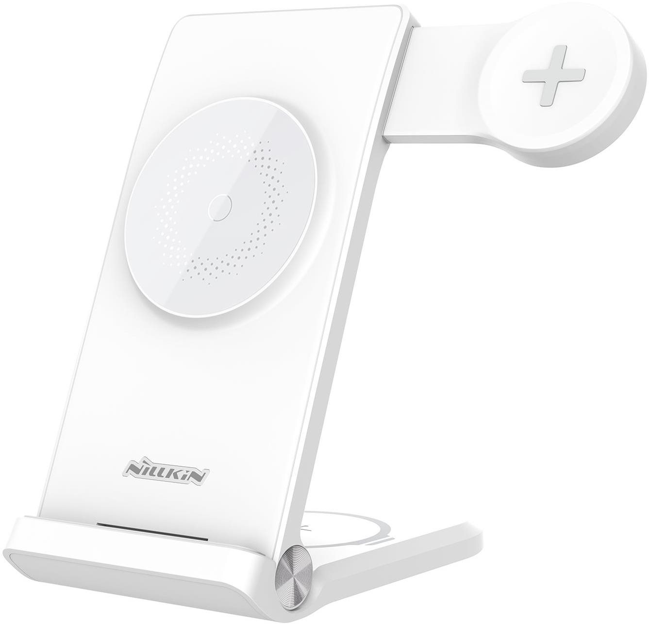 Nillkin PowerTrio 3 v 1 Bezdrôtová Nabíjačka MagSafe na Samsung Watch White