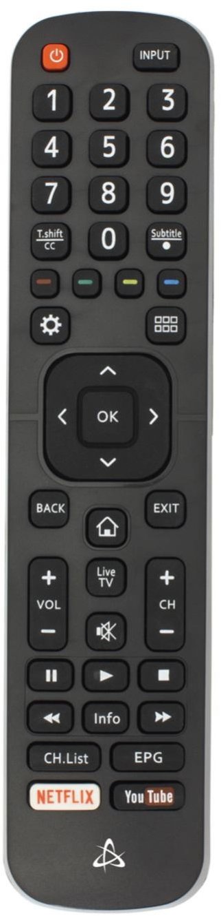 SBOX diaľkový ovládač pre Hisense TV, čierny