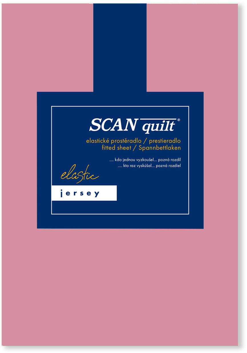 SCANquilt Prestieradlo Jersey Elastic Lycra staroružové 180 × 200 cm
