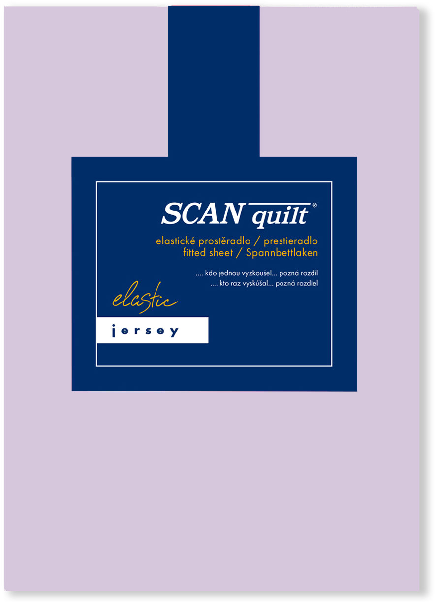 SCANquilt Prestieradlo Jersey Elastic Lycra svetlo fialové 120 × 200 cm
