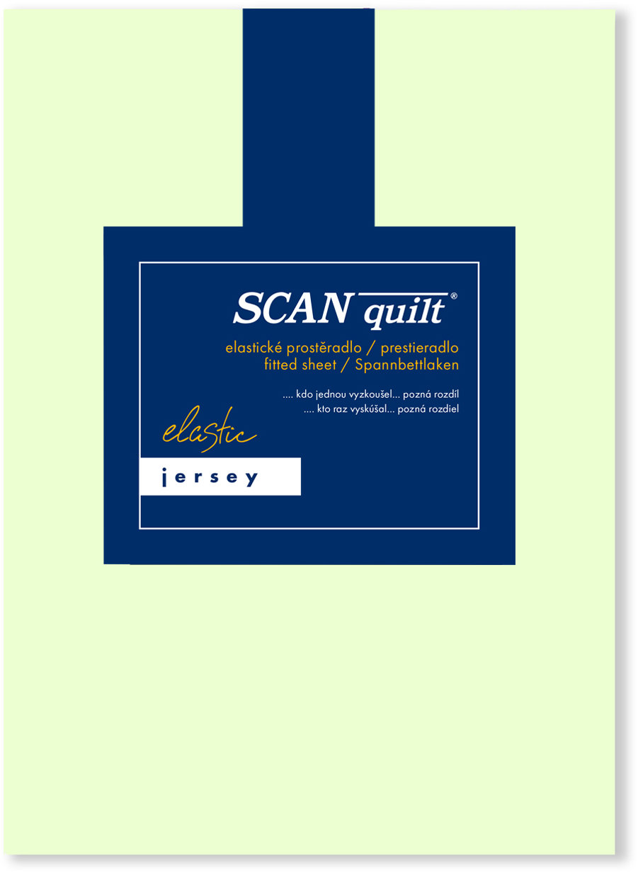 SCANquilt Prestieradlo Jersey Elastic Lycra svetlo zelené 120 × 200 cm