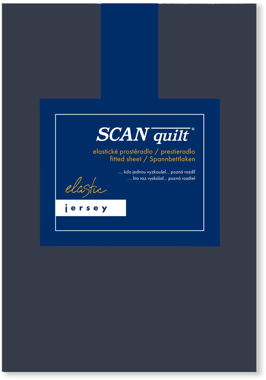 SCANquilt Prestieradlo Jersey Elastic Lycra tmavo sivé 120 × 200 cm