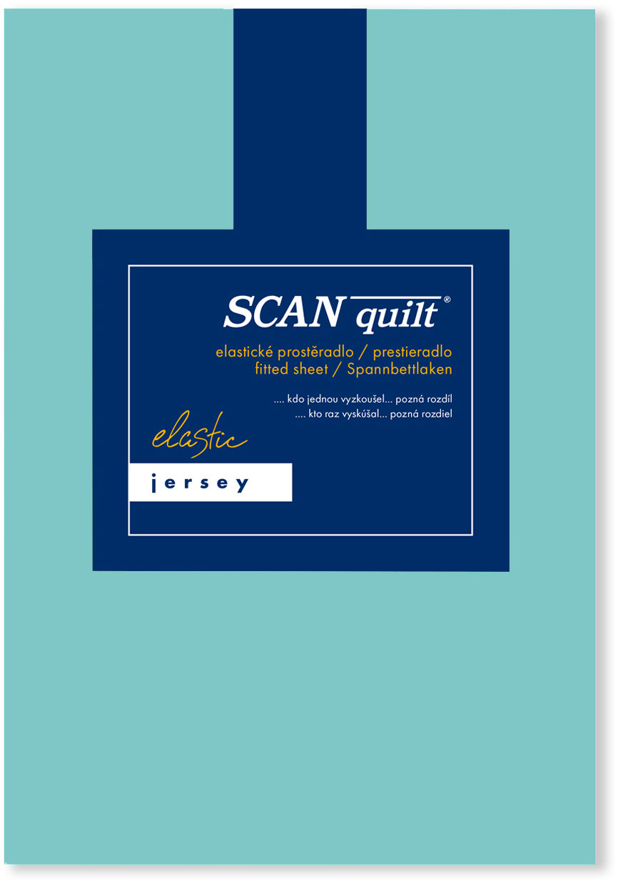 SCANquilt Prestieradlo Jersey Elastic Lycra tyrkysové 180 × 200 cm