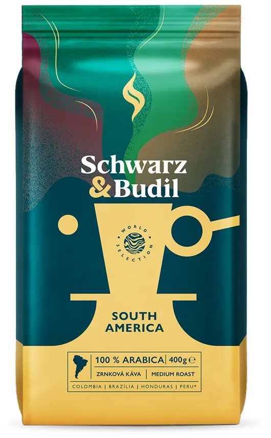 Schwarz & Budil SOUTH AMERICA – 100 % ARABICA zrnková