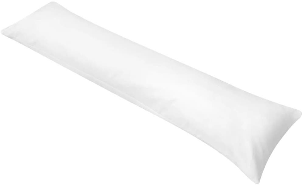 Vankúš pre telo na spanie na boku 40 × 145 cm biely