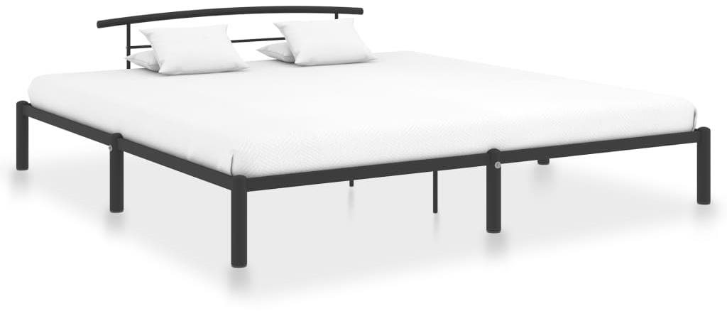 Rám postele, čierny kovový, 180 x 200 cm