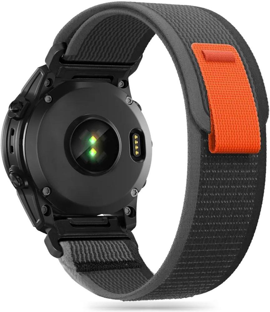 Tech-Protect Nylon na Garmin Fenix 3/5×/6×/6× Pro/7×, black/orange