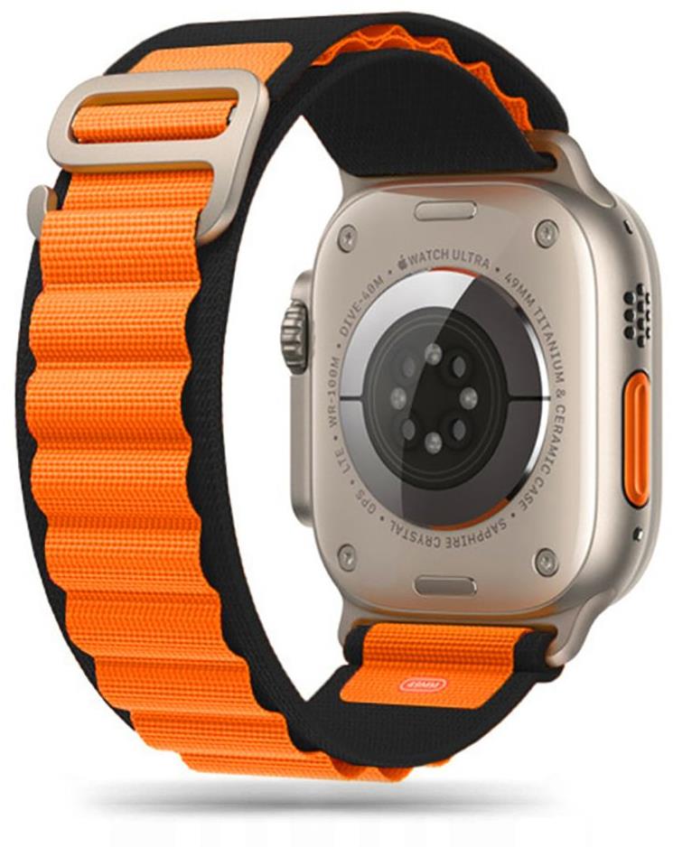 Tech-Protect Nylon na Apple Watch 42/44/45/49 mm, black/orange