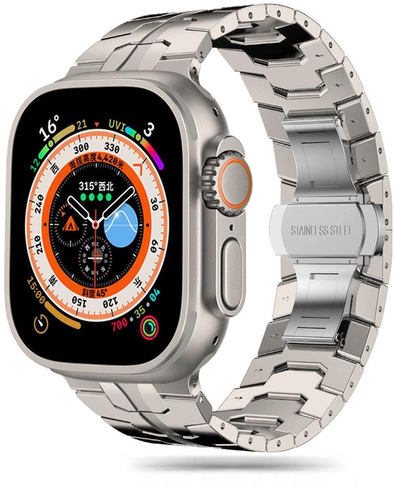 Tech-Protect Stainless Line na Apple Watch 42/44/45/49 mm, titanium