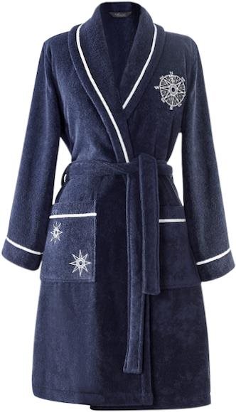 Soft Cotton – Dámsky krátky župan Marine Lady, tmavo modrá, L