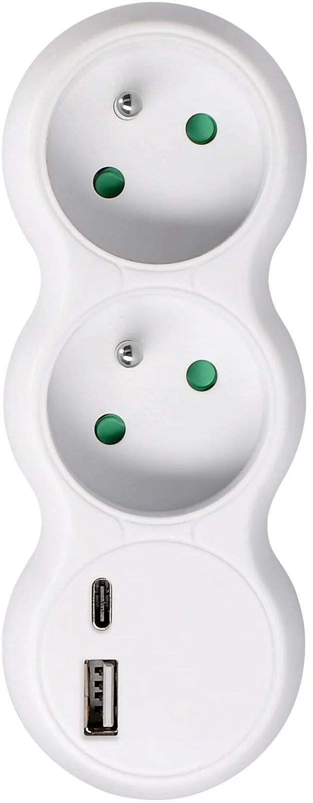 Solight 2× 10 A, USB A + C rýchlonabíjačka 20 W PD