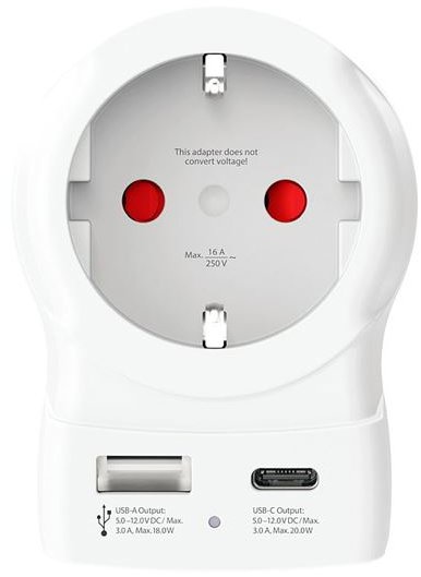 SKROSS USB A + C 20 W do USA, typ B