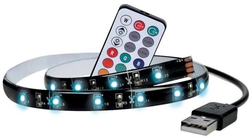 Solight LED RGB pásik pre TV, 2× 50 cm, USB, vypínač, diaľkový ovládač