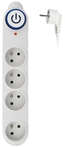 Solight prepäťová ochrana, 150J, 4 zásuvky, 3 m, biela