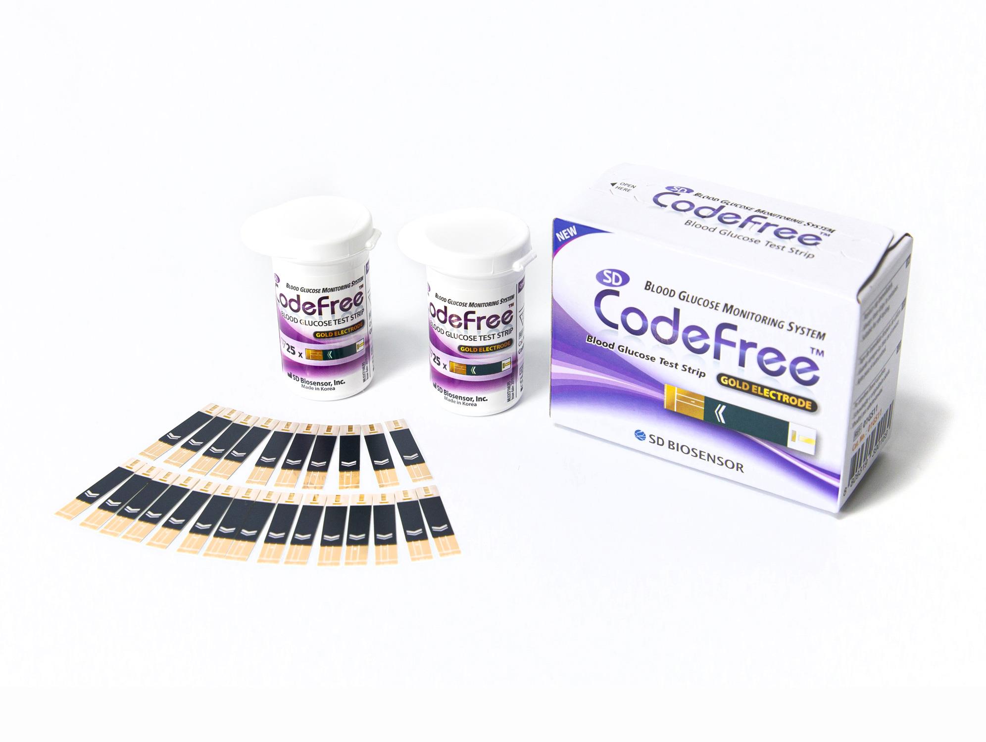 SD Biosensor Testovacie prúžky na SD Codefree 50 ks (01GS11)