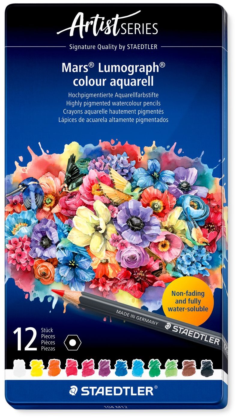 STAEDTLER Mars Lumograph akvarelové 12 farieb