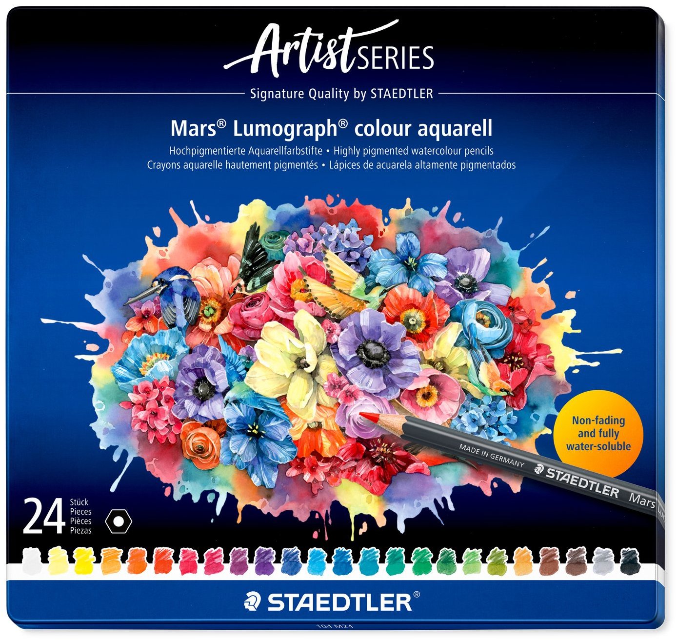STAEDTLER Mars Lumograph akvarelové 24 farieb