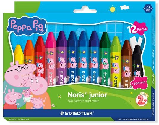 STAEDTLER Peppa Pig Noris junior jumbo, 12 farieb