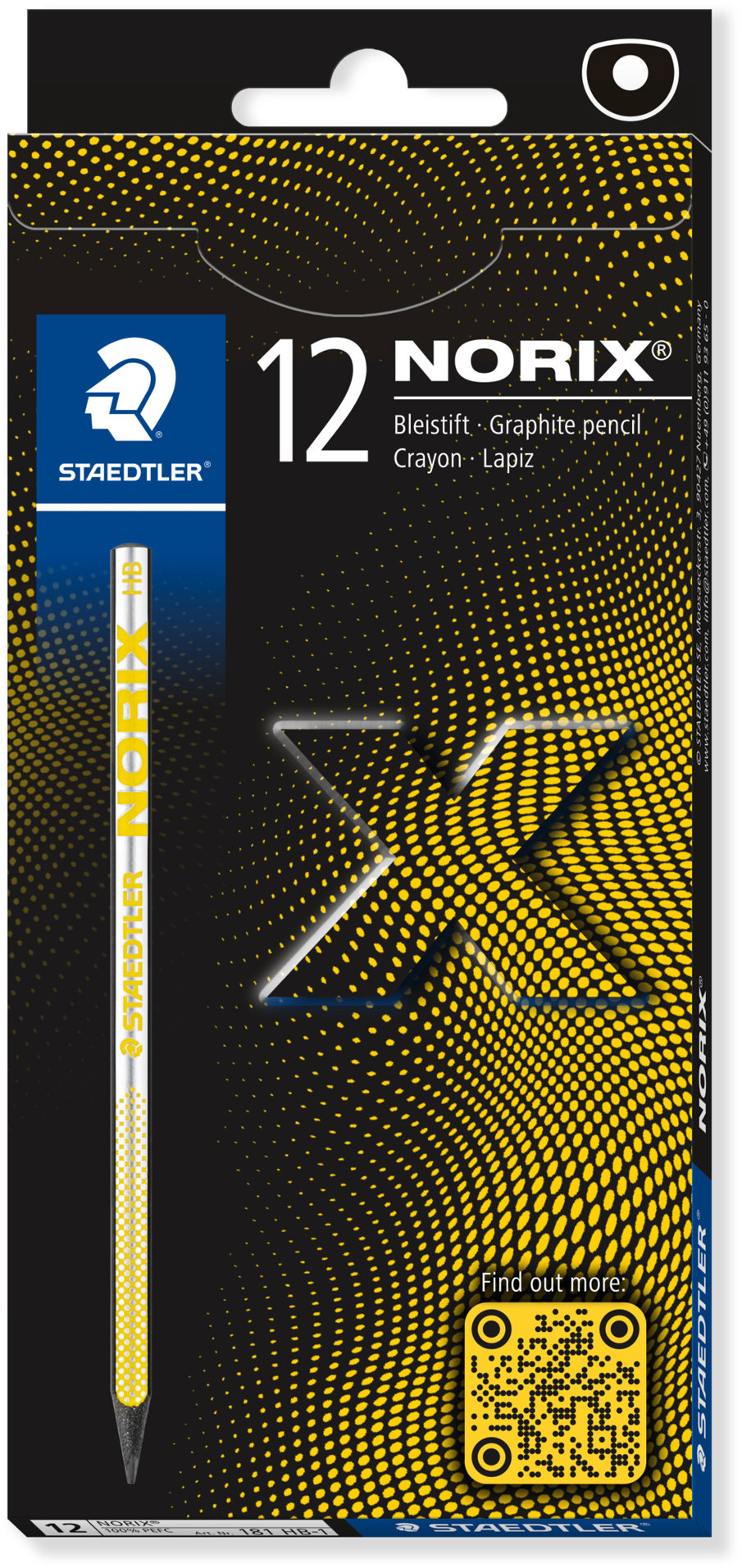 STAEDTLER Norix 181, HB, žltá – balenie 12 ks