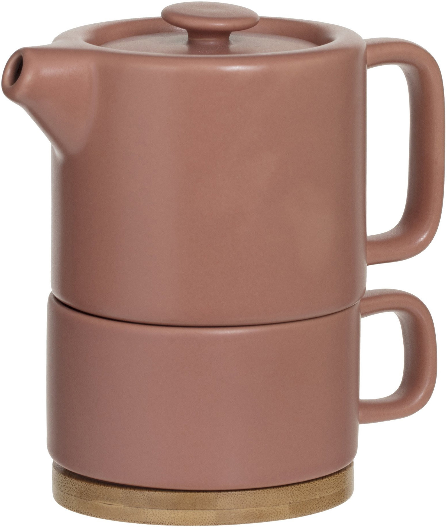 Secret de Gourmet Kanvica čajová so šálkou NATURAL, 800 ml, terakotová farba