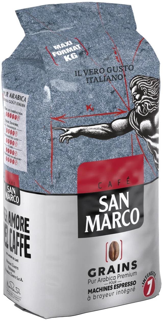 San Marco Pur Arabica Premium, zrnková 1000 g