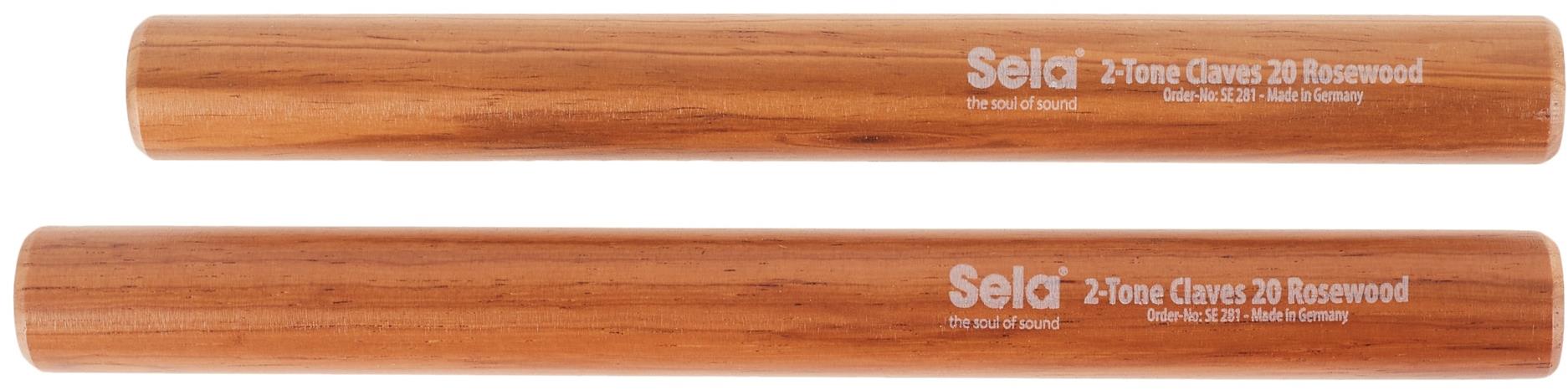 SELA 2-Tone Claves 20 Rosewood
