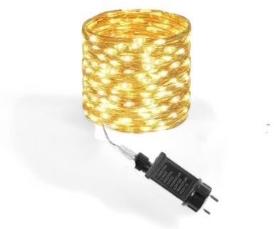 senzanakupy Vonkajšia mikro reťaz 50 m 500LED, s časovačom, teplá biela