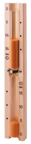 Sentiotec – presýpacie hodiny do sauny 15min, oranžový piesok, borovica_1