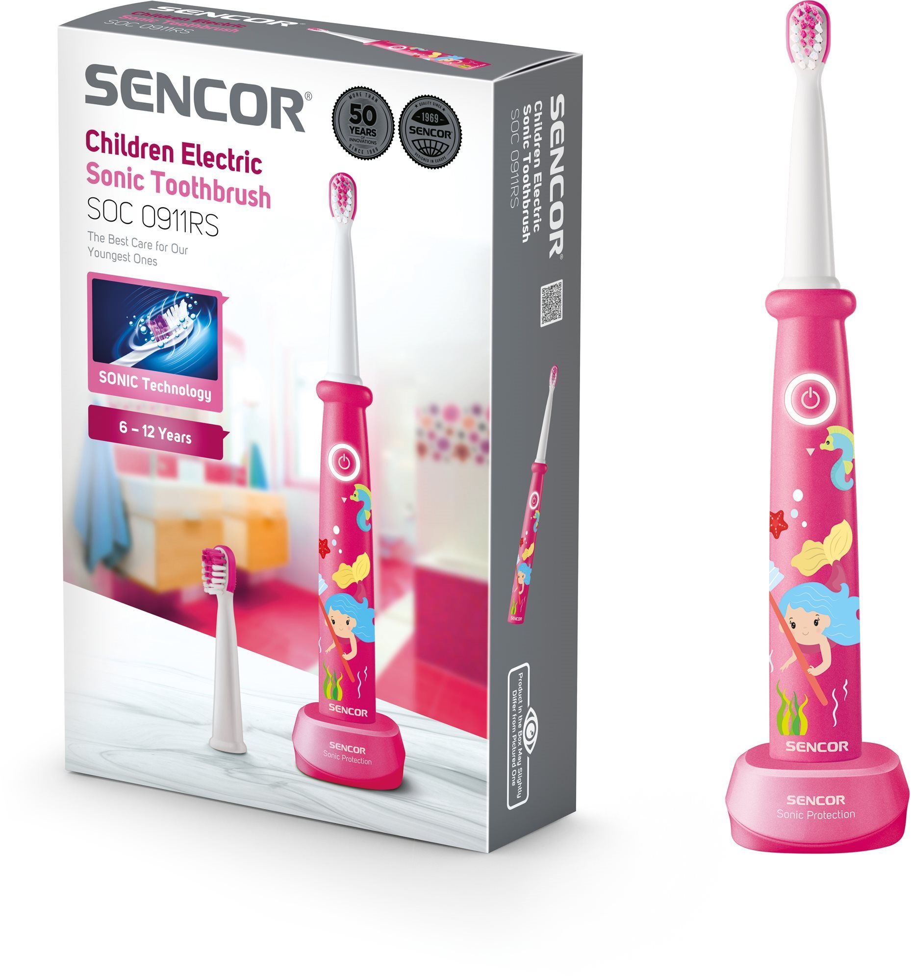 SENCOR SOC 0911RS Detská sonická zubná kefka