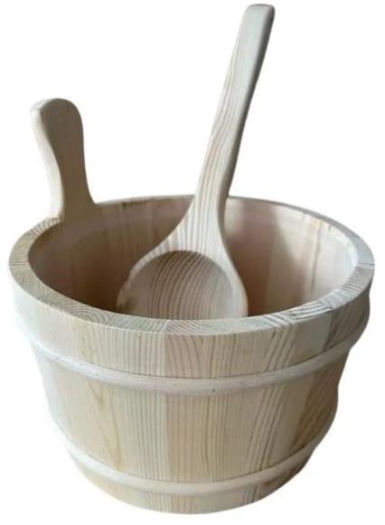 NATUR Vedro do sauny s naberačkou, drevo