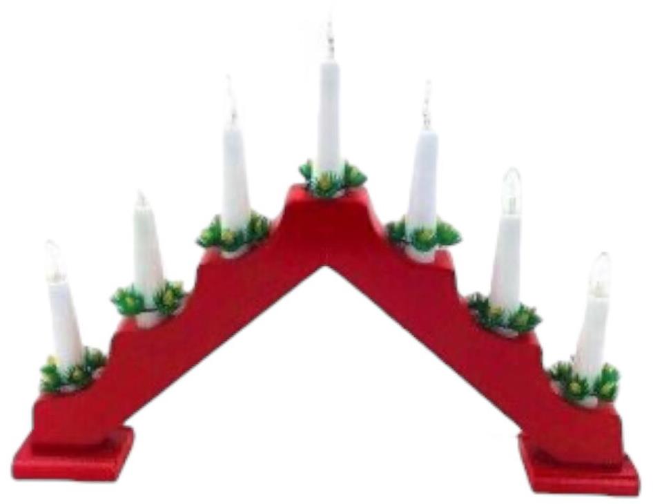 Senzanakupy pyramída červená, 7 žiaroviek – do zásuvky