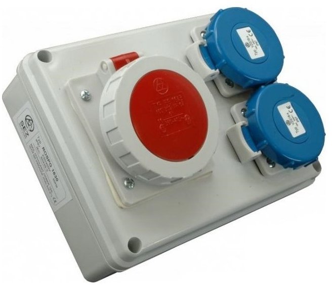 SEZ-CZ Minizásuvková rozvodnica Praktik, IP 67, 1× 1653, 2× 230 V