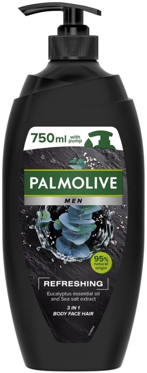 PALMOLIVE For Men Refreshing 3 in 1 Shower Gel pumpa 750 ml