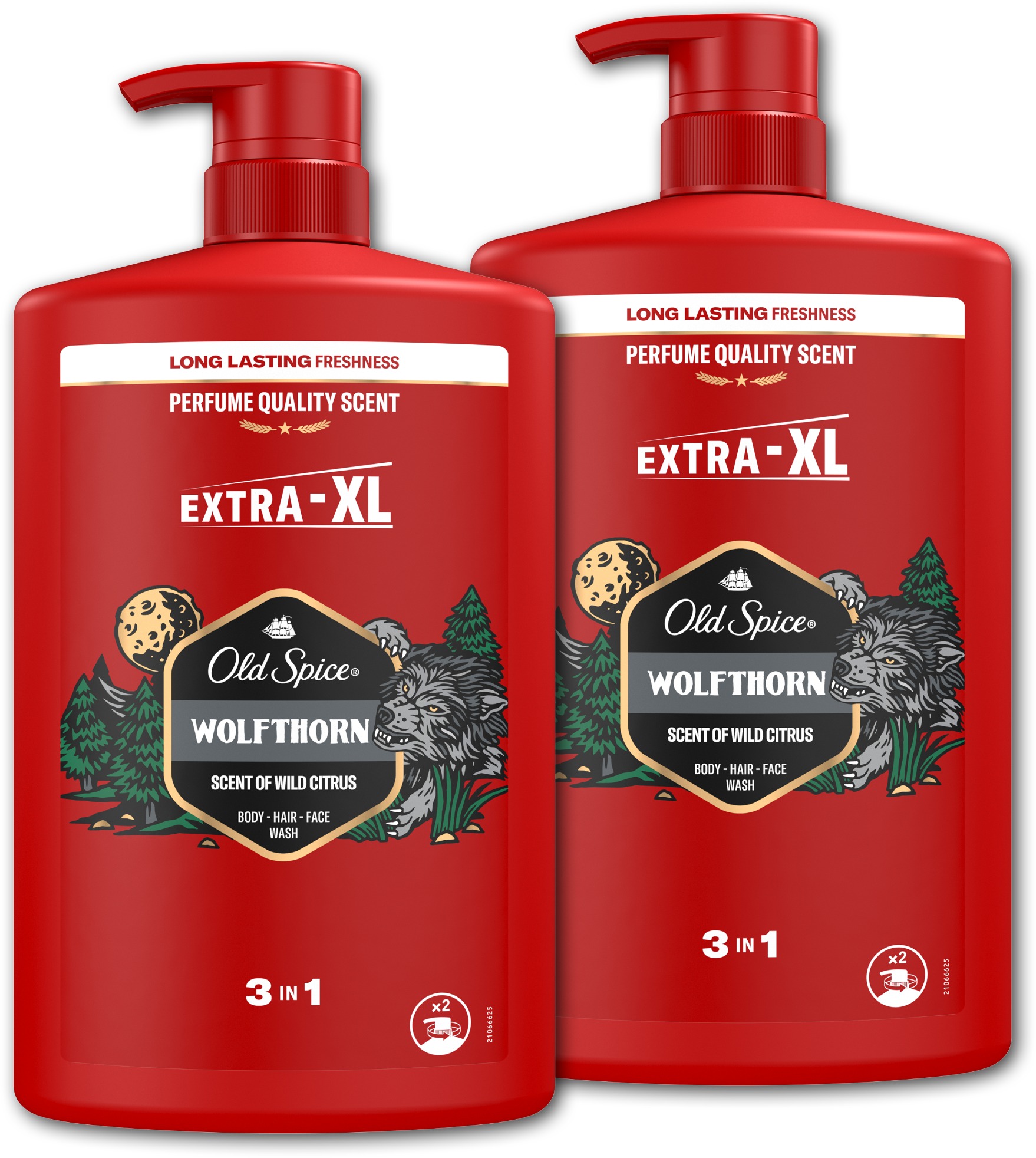 OLD SPICE Wolfthorn Sprchový gél 3 v 1 2× 1000 ml