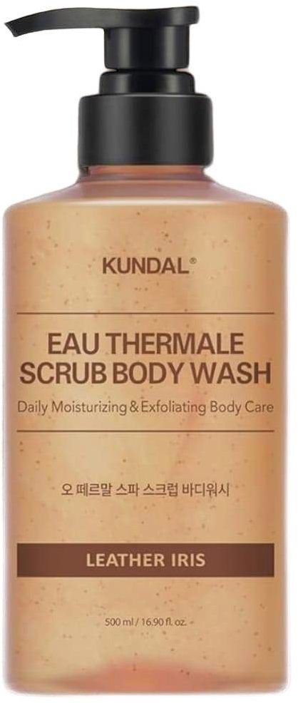 KUNDAL Eau Thermale Scrub Body Wash Leather Iris 500 ml