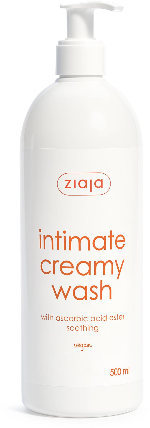 ZIAJA Krémová Intímna hygiena proti podráždeniu s kyselinou askorbovou 500 ml