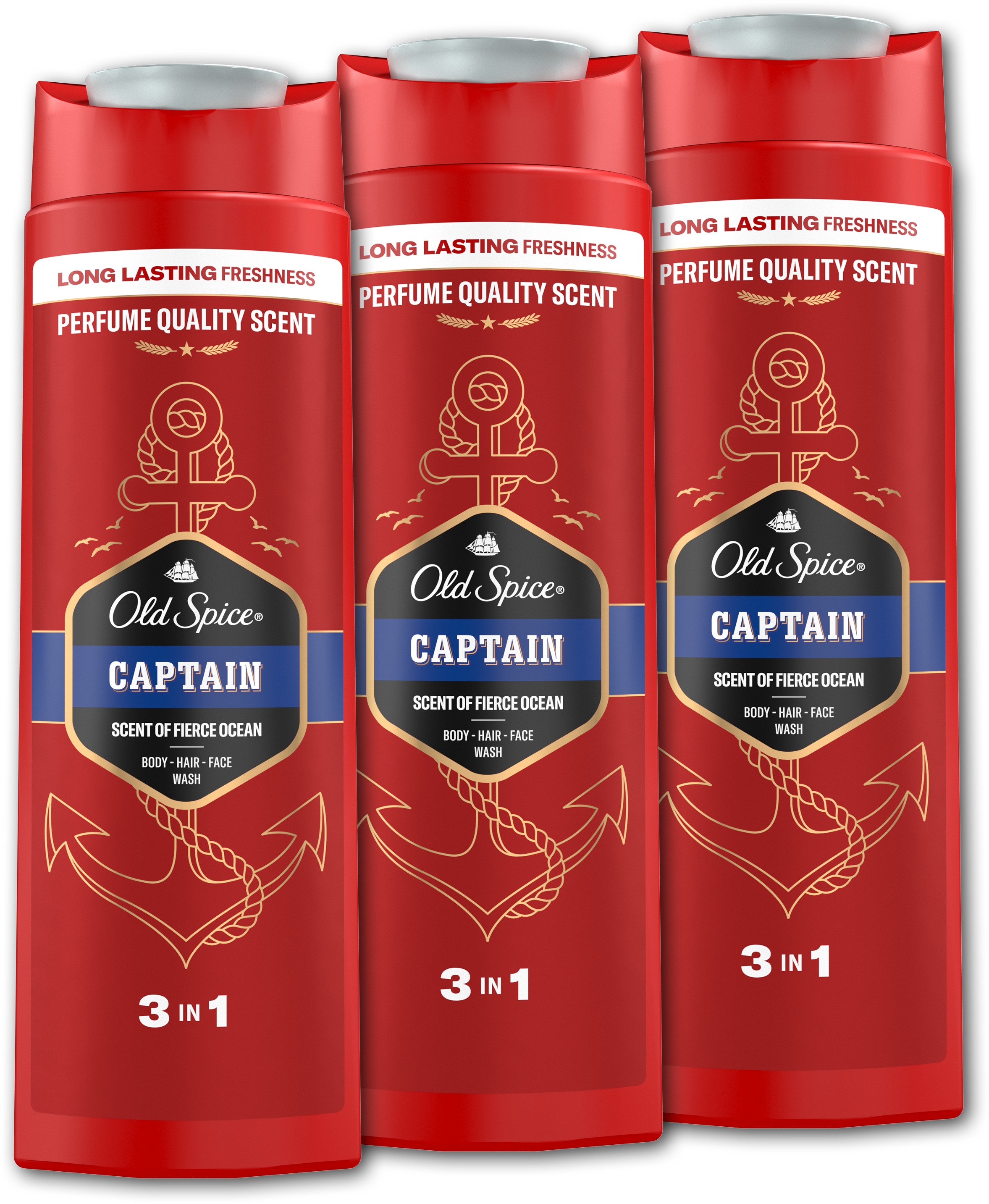 OLD SPICE Captain 3 v 1, 3× 400 ml