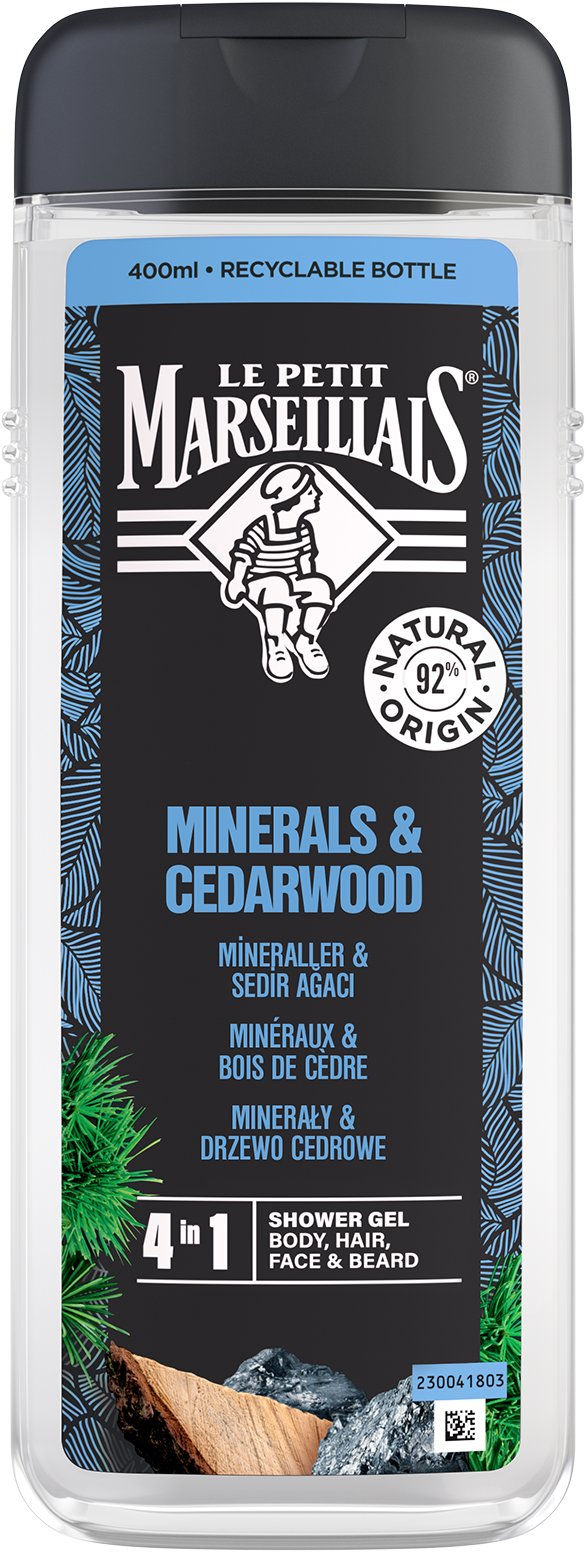LE PETIT MARSEILLAIS Minerály a cédrové drevo 4 v 1 400 ml