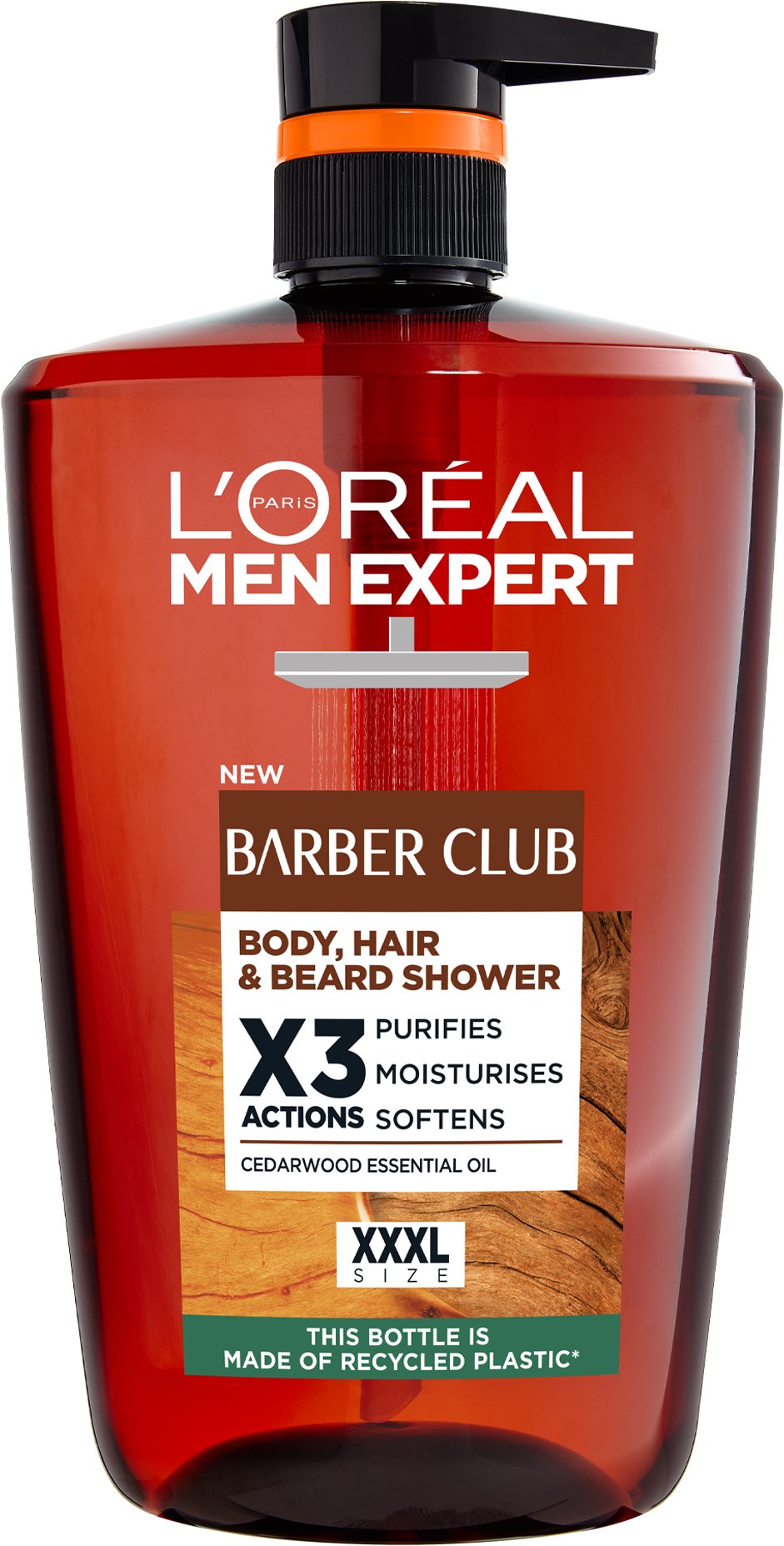 L'ORÉAL PARIS Men Expert Barber Club sprchový gél na telo, vlasy a fúzy, 1000 ml