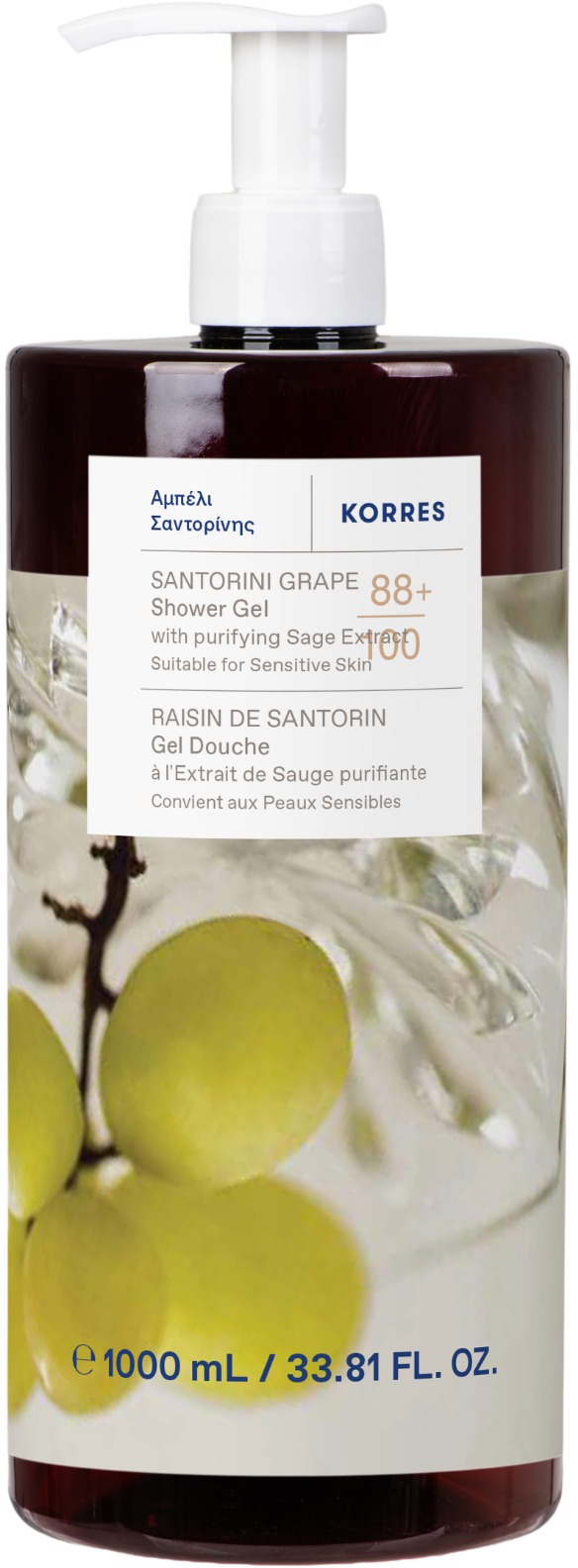 KORRES Santorini Grape Renewing Body Cleanser 1000 ml