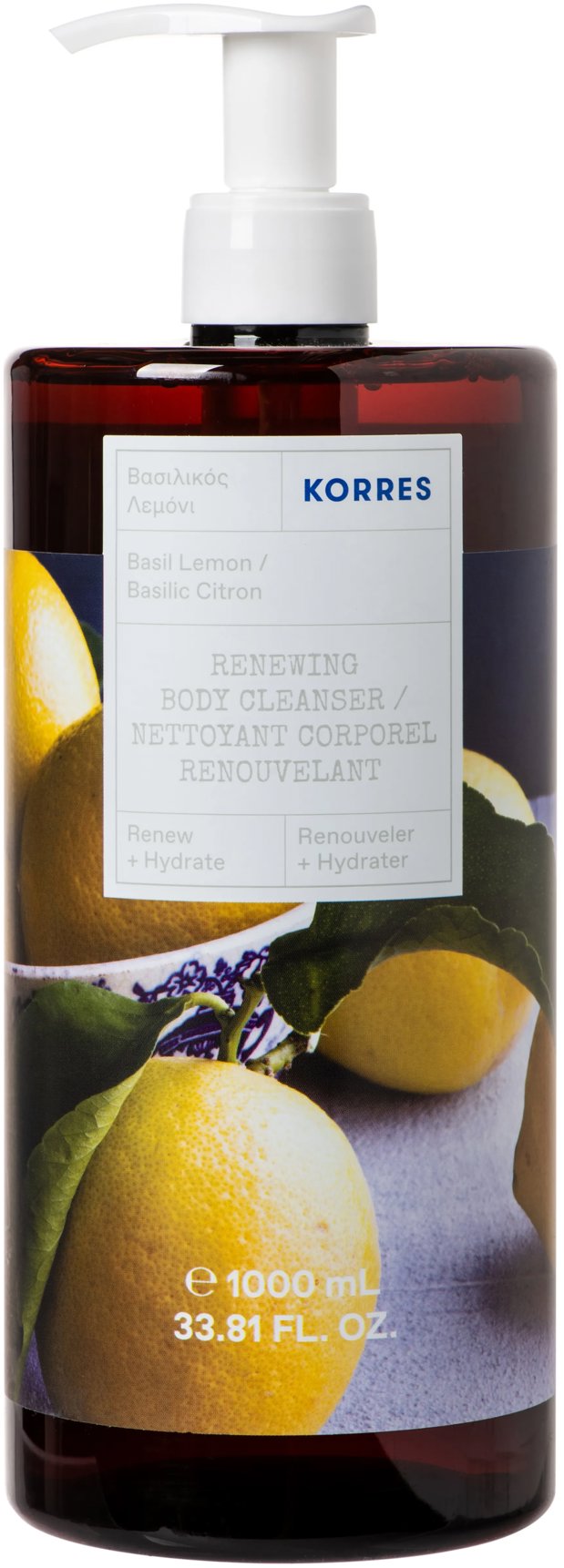 KORRES Basil Lemon Renewing Body Cleanser 1000 ml