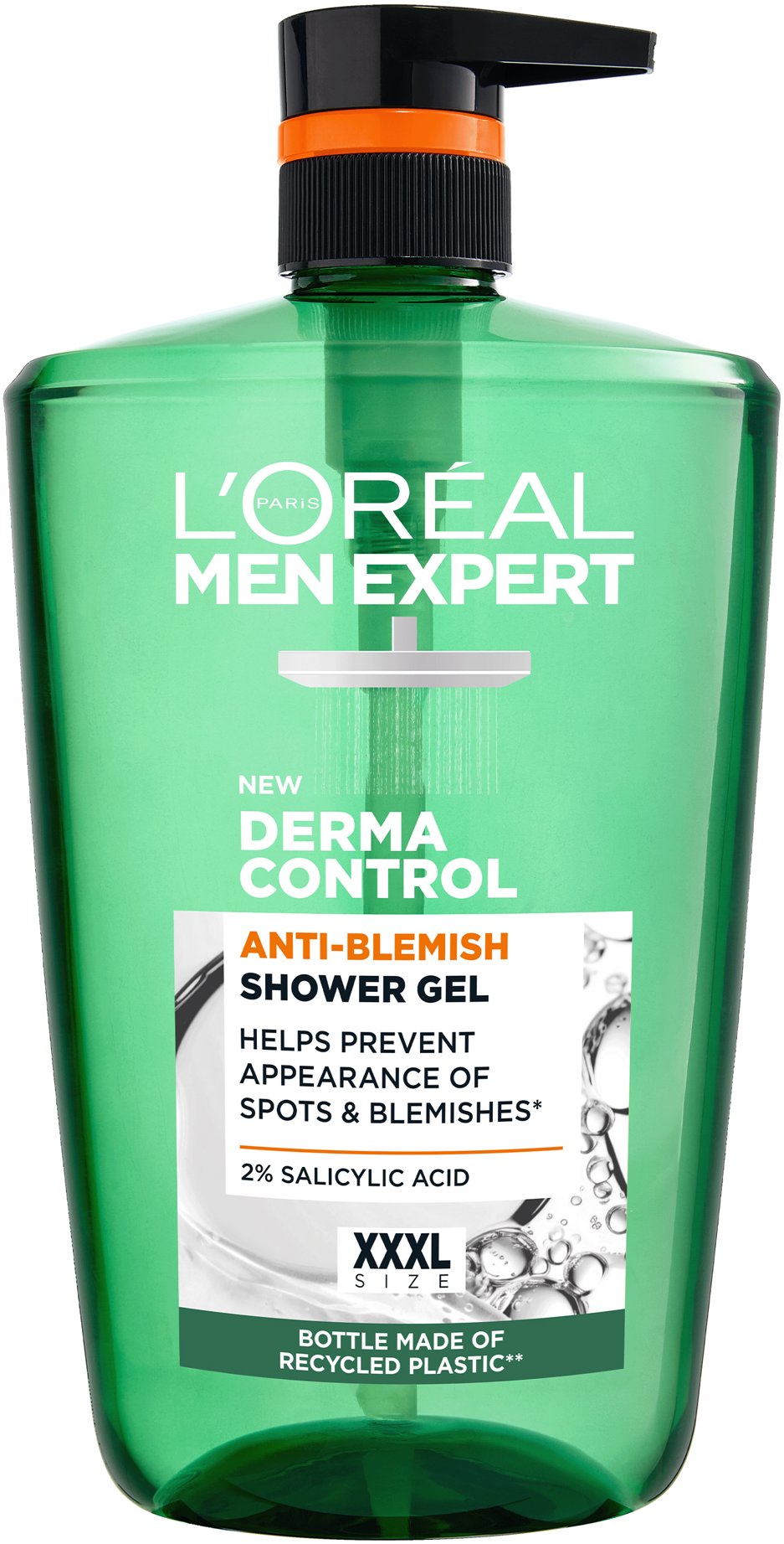 L'ORÉAL PARIS Men Expert Derma Control sprchovací gél proti nedokonalostiam, 1 l